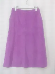 ◇ apart by lowrys スウェード調 膝下丈 Ａライン スカート サイズM ピンクパープル系 レディース P  【1304250014534】