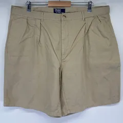 古着 90's/90年代 ポロバイラルフローレン Polo by Ralph Lauren ショートパンツ ポロチノ 大きいサイズ ハーフ w42  ベージュ メンズ