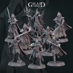 Galaad Miniatures | 2025年1月リリース エルフ8体set 32mm | 3Dプリント ミニチュア TRPG