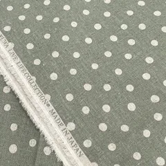 水玉柄/綿45％麻55％/YUWA/1m/Y-704