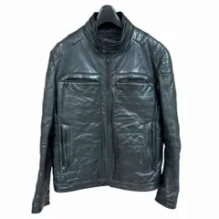 美品✨ヒューゴボス　ラムレザー　羊革　シングルライダース　サイズ52 HUGO BOSS (ヒューゴボス) ラムレザー フルジップ ライダース
