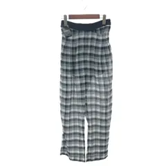 EMPORIO ARMANI エンポリオアルマーニ ベルトデザインワイドパンツ サイズ:38 チェック柄/シアー    グレー レディース / 243001002336のサムネイル