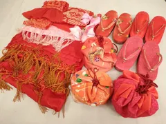 平和屋着物[]七五三　和装小物　草履・巾着・志古貴・帯揚げ・髪飾り　まとめて14点セット　逸品　AAAU5226ja