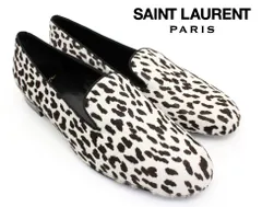●【サンローラン】アニマル柄ハラコレザースリッポンローファー◆36H=23.5cm/37=24cm/37H=24.5cm◆