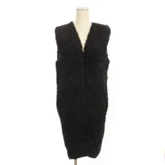 ダブルスタンダードクロージング ダブスタ DOUBLE STANDARD CLOTHING ブークレ ロング ジレ ベスト ウール アルパカ 黒 ブラック 38 アウターのサムネイル