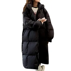 【新品】 [Ｋａｙｉｙａｓｕ] ロングコート レディース 冬 大きいサイズ ベンチコート フード付き 中綿コート ダウンジャケット ダウンコート ポケット 着痩せ 無地 冬服 軽量 防寒 厚手 アウトドア 通勤 (M, ブラック) 0