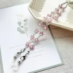 お花ビーズ.・＊綺麗.・☺︎ 【メガネ・マスク・サングラスetc..】チェーン・ストラップ