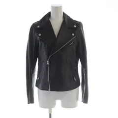 スローブ イエナ SLOBE IENA  ライダースジャケット ダブル ラムレザー 38 黒 ブラック 18-011-912-8010-1-0 /RO