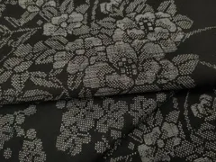 平和屋着物●本場大島紬　9マルキ　草花文　正絹　逸品　CAAY4962ut