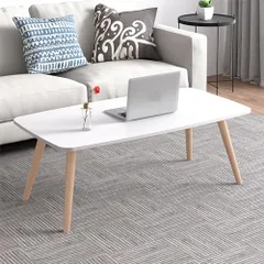 ★即日発送★ZONESUM ローテーブル センターテーブル 幅80×奥行40×高さ42.5cm 一人暮らし リビング 机 デスク 木製 北欧風 シンプル おしゃれ 組立簡単