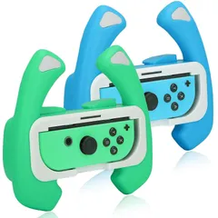 【在庫処分】ハンドル 有機ELモデル/Switch対応】Joy-Con For マリオカート8 デラックス Switch ジョイコンハンドル ジョイコングリップ 【Switch 2個セットSwitch/Switch OLED 対応 装着簡単 手触り良い 持ちや