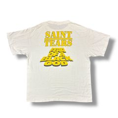 参考上代26400円 SAINT MICHAEL 25SS  ×DENIM TEARS SS TEE/SW Tシャツ カットソー セントマイケル デニムティアーズ コラボ SM-S22-0000-065 ホワイト XL 86646A5