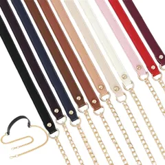 【数量限定】ピンク ベルト 紐 革 2cm 細め おしゃれ チェーン ショルダーストラップのみ ピンク 付替え バッグ用 交換用 ゴールド 肩紐 ショルダーストラップ カバン用 単品 付け替え