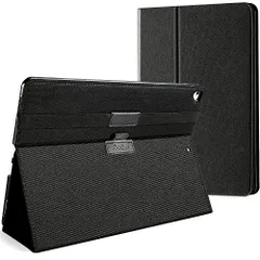 ProCase iPad Pro 12.9＂ ナイロンケース スタンドカバー 多角度 ハードシェル 自動スリープ/スリープ機能対応 適用機種： iPad Pro 12.9 インチ(第1世代 2015/ 第2世代 2017) - ブラック