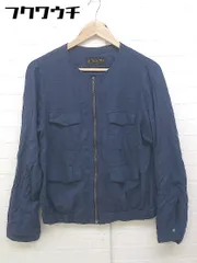 ◇ nano universe The 1st. Floor ザファーストフロアー 長袖 ジップアップ ジャケット サイズ36 ネイビー レディース 【中古】 【1103250011440】