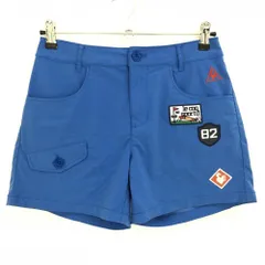 【超美品】ルコックゴルフ ショートパンツ ブルー 複数ワッペン レディース 9 ゴルフウェア le coq sportif