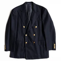 【最高級品】POLO RALPH LAUREN【テーラードジャケット /紺ブレ】175 ダブル 金牡丹 ポロラルフローレン ブレザー 25100319