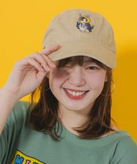 ScoLar（スカラー）酒ペン刺繍キャップ　チャコールグレー、アイボリー、ブルー　652334
