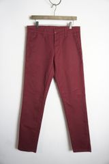 美品 Carhartt WIP カーハート SID PANT パンツ 30×32 ストレッチ コットンツイル ワインレッド エンジ 805P★2