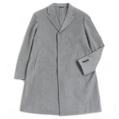 極美品□LANVIN COLLECTION/ランバンコレクション カシミヤ100％ フライフロント チェスターコート/ロングコート 52 日本製 正規品 メンズのサムネイル
