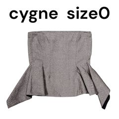 ◇シーニュcygne ビスチェ ベアトップ グレー 灰色 レディース size0 S5T359