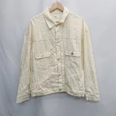◇ ⊆ WEGO シンプル　ベーシック 長袖 デニム風ジャケット サイズL クリーム系 メンズ E  【1505220002470】
