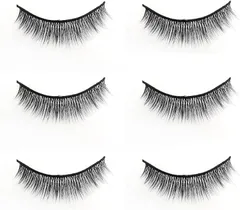 Pellforia つけまつげ ミンク 5D 5層 付けまつ毛 つけ睫毛 3個セット(ブラック,  3ペア (x 1))