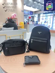 [本日特価] TOP New 2025 高品質3点セット - Prada バックパック + Prada カメラバッグ + 財布 本日限定特別割引！[本日特価|新品未使用品]
