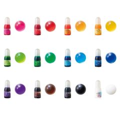 【数量限定】12色セット （1本・10ml） 宝石の雫 特別混色皿つき 着色剤 ／ 相田化学工業 UVレジン用 R-1061P