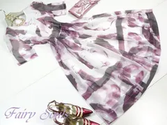 ★送料無料★9号(M)☆上品なぼかし柄シフォンワンピ－ス(OPN6871)