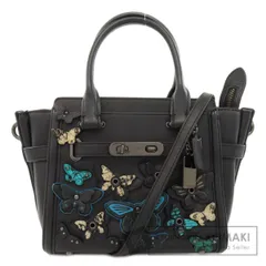 コーチ　スワッガー27蝶 極美品 COACH コーチ スワッガー ハンドバッグ レザー 蝶 2WAY