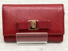 【セール】Salvatore Ferragamo サルヴァトーレ・フェラガモ 6連キーケース 赤 金具2本欠品