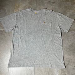 Carhartt  Tシャツ  XL size  グレー  カーハート  半袖  ロゴ  古着