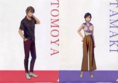 [중고] 클리어 파일 이와토 환 & 세리자와 토모야 A4 클리어 파일 세트 (2 장 세트) [참새의 문 닫기 전]