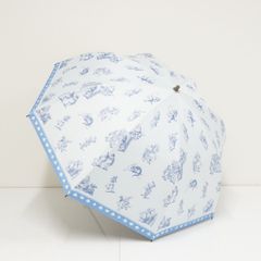 折りたたみ傘 V＆A ヴィクトリア アンド アルバート USED美品 晴雨兼用 不思議の国のアリス ドーム型 ブルー 50cm FS9110