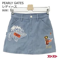 PEARLY GATES パーリーゲイツ ストレッチスカート 刺繍 ブルー系 0 ［240001883547］#