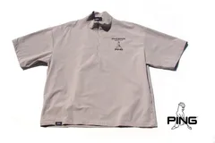 【中古】ピン｜PING｜半袖スニードジャック｜メンズゴルフウェア｜L｜ベージュ