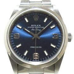 ROLEX(ロレックス) 腕時計 エアキング 14000M メンズ SS/13コマ(フルコマ) ネイビー