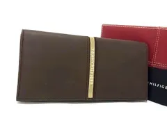 ■新品■未使用■ TOMMY HILFIGER トミーヒルフィガー レザー 二つ折り 長財布 ウォレット 小銭入れ 札入れ ブラウン系 FJ2481