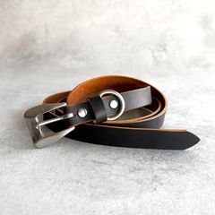 네로우 벨트 다심 가죽 롱 벨트 얇은 벨트 처지는 벨트 캐주얼 벨트 남성 벨트 일본제 Made in Japan [BL-007-P] * 무료 배송