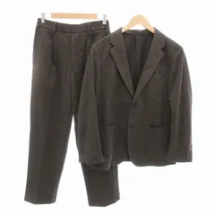 ユニクロ UNIQLO 美品 24AW カジュアルスーツ セットアップ ジャケット パンツ 千鳥格子 ハウンドトゥース M 茶 黒 ブラウン ブラック /HO△ 0315
