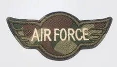 USエアフォース　アメリカ空軍　迷彩　戦争　ワッペン　アイロン　パッチ　刺繍　アップリケ　のり付き