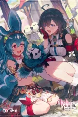 【中古】タペストリー [単品] ユミア＆レイニャ 描き下ろしB2タペストリー 「PS5/PS4/Switch/PCソフト ユミアのアトリエ ～追憶の錬金術士と幻創の地～ ファミ通DXパック 3Dクリスタルセット」 同梱特典