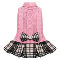 XL_ピンク kyeese 犬服 セーター 冬 いぬのふく 犬の服 ドッグウェア ニットセーター 秋冬 防寒 暖かい チワワ服 トイプードル服 チワワ服 可愛い おしゃれ 和風 小型犬 中型犬 大型犬 散歩着 記念撮影 お出かけ 部屋着 XL， ピンク