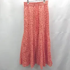 ◇ ⊂ Mila Owen ミラ オーウェン マキシ フレア スカート サイズ1 コーラルオレンジ レディース E  【1503050004213】
