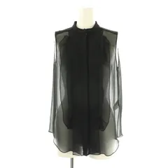 クロエ CHLOE シルクシフォンノースリーブブラウス 36 黒 ブラック /SS ■OSのサムネイル