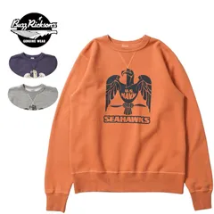 BUZZ RICKSON'S バズリクソンズ スウェット・トレーナー SET-IN CREW NECK SWEAT SHIRT “U.S.NAVY SEAHAWKS” BR69631【Lサイズ～XXLサイズ】