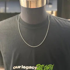 60cm ステンレス ロープチェーンネックレス ロング 長い 長め ステンレス製 錆びない デザインチェーン 螺旋 ツイスト スクリュー ねじれ スパイラル トレンド 流行 キラキラ メンズ レディース ストリート カジュアル おしゃれ 60センチ