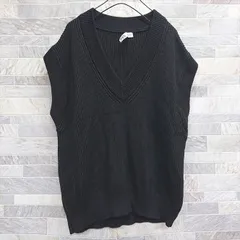ZARA Vネック リブニット ベスト 13077