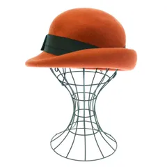 LANVIN en Bleu ランバン オン ブルー ウールフェルトハット  オレンジ系